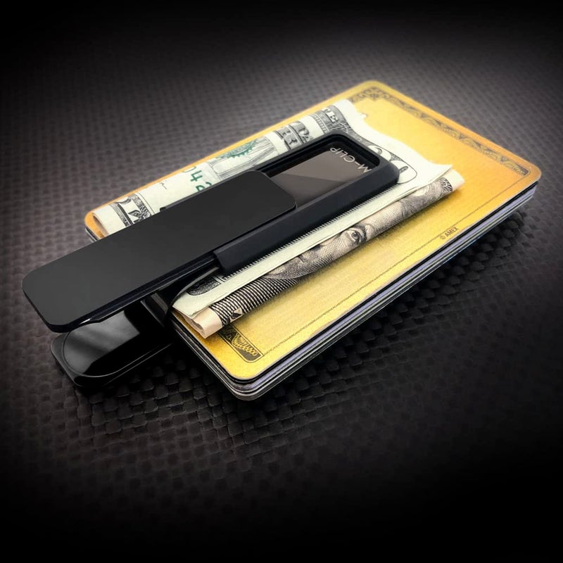 M-Clip Aluminum Blackout Money Clip - Cash and Credit Card Holder for Men - Minimalist Slim Wallet Alternative - Image 4